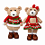Boneco de Natal Urso ou Ursa 40x22x15cm Decoração Natalina - Imagem 1