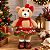 Boneco de Natal Urso ou Ursa 40x22x15cm Decoração Natalina - Imagem 5