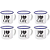 Jogo com 6 Mini Canecas para Café 90ml Retrô Dizeres Metal Esmaltado - Imagem 7