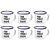 Jogo com 6 Mini Canecas para Café 90ml Retrô Dizeres Metal Esmaltado - Imagem 6