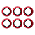 Jogo com 6 Porta Guardanapos Argola 6cm Laqueados - Imagem 4