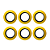 Jogo com 6 Porta Guardanapos Argola 6cm Laqueados - Imagem 2