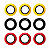 Jogo com 6 Porta Guardanapos Argola 6cm Laqueados - Imagem 1