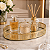 Bandeja Oval Metal Dourado com Base Espelhada 32x17x5cm - Imagem 3