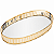 Bandeja Oval Metal Dourado com Base Espelhada 32x17x5cm - Imagem 1
