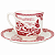 Jogo de Xícaras com Pires Louça Inglesa Linha Johnson Bros Rosa 80ml - Imagem 2