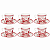 Jogo de Xícaras com Pires Louça Inglesa Linha Johnson Bros Rosa 80ml - Imagem 1