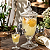 Conjunto de Suqueira com Taças Palm Tree 7 Peças Cristal - Imagem 4