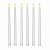 Jogo com 6 Velas Eletrônicas Led com Chama 27,5cm Para Castiçais - Imagem 1