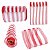 Tela Decorativa Polipropileno Listrado Vermelho e Branco 26cmx5m - Imagem 2
