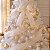 Tela Decorativa Branco Com Fio Dourado 26cmx5m Natal ou Evento - Imagem 3