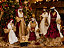 Presépio de Natal 6 Figuras Plus Seda 40cm Vinho e Dourado - Imagem 3