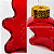 Copo de Vidro com Canudo Formato Gingerbread Vermelho 300ml - Imagem 2