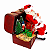 Papai Noel Sentado no Baú do Tesouro Enfeite Decorativo de Natal 23cm - Imagem 2
