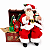 Papai Noel Sentado no Baú do Tesouro Enfeite Decorativo de Natal 23cm - Imagem 1