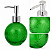 Porta Sabonete Líquido Formato Bola de Natal Vidro Verde 290ml - Imagem 2