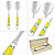 Jogo com 2 Talheres para Servir Saladas Aço Inox e Porcelana Limão Siciliano - Imagem 3