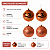 Jogo com 4 Bolas de Natal 10cm Rose Gold Composée com Arabescos - Imagem 2