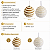 Bola de Natal 12cm Decorada com Minis Pompons Glitter Fita e Juta - Imagem 2