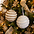 Bola de Natal 12cm Decorada com Minis Pompons Glitter Fita e Juta - Imagem 3