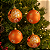Jogo Com 4 Bolas de Natal 10cm Acrílico Laranja com Aplicações de Glitter - Imagem 3