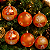 Jogo Com 6 Bolas de Natal 7cm Acrílico Laranja com Aplicações de Glitter - Imagem 3