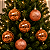 Jogo com 6 Bolas de Natal 7cm Rose Gold Com Arabescos Dourados - Imagem 3