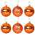 Jogo com 6 Bolas de Natal 7cm Rose Gold Com Arabescos Dourados - Imagem 1