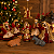 Presépio de Natal 9 Figuras Veludo Vermelho com Dourado 16cm - Imagem 4