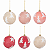 Jogo com 4 Bolas de Natal Orvalhadas Glitter Cores Sortidas - Imagem 1