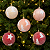 Jogo com 4 Bolas de Natal Orvalhadas Glitter Cores Sortidas - Imagem 3