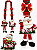Escapulário de Porta Natalino Dupla Face Papai Noel e Boneco de Neve 2,10m - Imagem 2