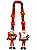 Escapulário de Porta Natalino Dupla Face Papai Noel e Boneco de Neve 2,10m - Imagem 1