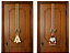 Escapulário de Porta Natalino Dupla Face Papai Noel e Árvore de Natal com Leds 2m - Imagem 3
