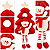 Enfeite Natalino Para Maçanetas 43cm Modelo Papai Noel e Boneco de Neve - Imagem 6