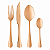 Faqueiro 24 Peças Positano Aço Inox Rose Gold Caixa Litografada Lyor - Imagem 2