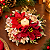 Jogo com 2 Guirlandas Bobeches Natalinas para Castiçais Flores 18cm - Imagem 4