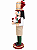 Boneco Quebra Nozes Garçom Enfeite Natalino de Madeira 38cm - Imagem 2