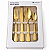 Faqueiro Marselha 24 Peças Aço Inox Dourado Lyor - Imagem 2