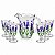 Jogo Com Jarra 1,3L e 6 Taças 240ml Lavanda Hand Painting Cristal - Imagem 1