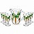 Jogo Com Jarra 1,3L e 6 Taças 340ml Palm Hand Painting Cristal - Imagem 1