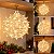 Luminária de Pendurar Esfera Vazada 30cm Com 80 Leds Branco Quente 127V - Imagem 4