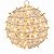 Luminária de Pendurar Esfera Vazada 30cm Com 80 Leds Branco Quente 127V - Imagem 1