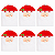 Jogo Com 6 Capas Natalinas Para Encosto de Cadeira Modelo Papai Noel - Imagem 1