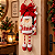 Placa Natalina de Pendurar Modelo Papai Noel Bochechas Iluminadas 53cm - Imagem 4