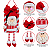 Placa Natalina de Pendurar Modelo Papai Noel Bochechas Iluminadas 53cm - Imagem 2