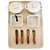 Kit P/ Queijos/Frios/Patês 9 Pçs Porcelana/Inox. - Imagem 1