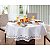 Toalha De Mesa Retangular 180x270cm Shantung Bordado Richelieu Branca - Imagem 1