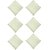Jogo Com 6 Guardanapos Poli Linho Ponto Ajour 45x45cm Off-White - Imagem 1