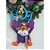 Guirlanda Natalina Com Rena de Pijama Pendurada Na Placa Noel 42x70cm - Imagem 3